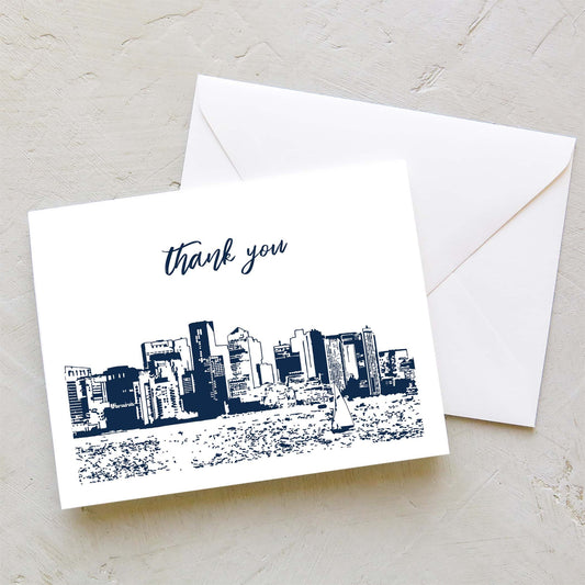 Boston Skyline Thank You Card Set (10 Cards)