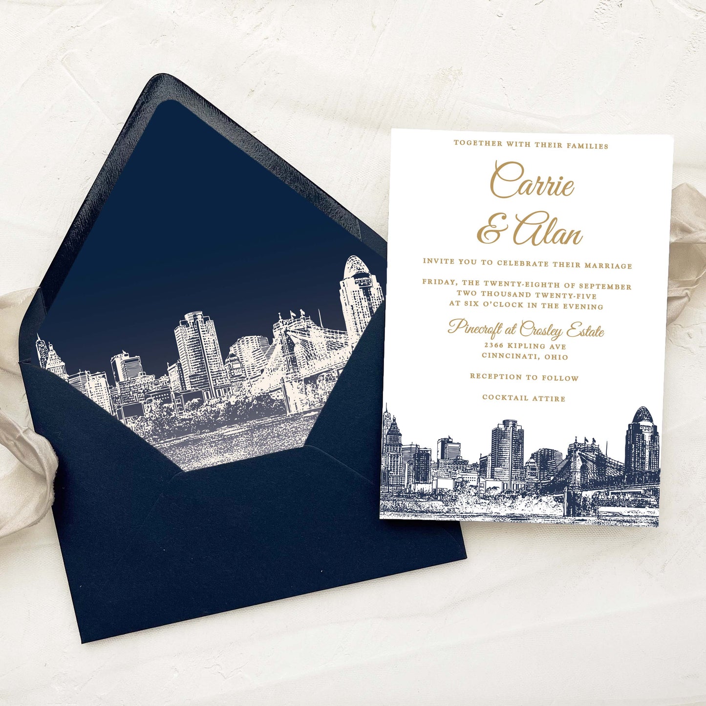 Cincinnati Wedding Invitation