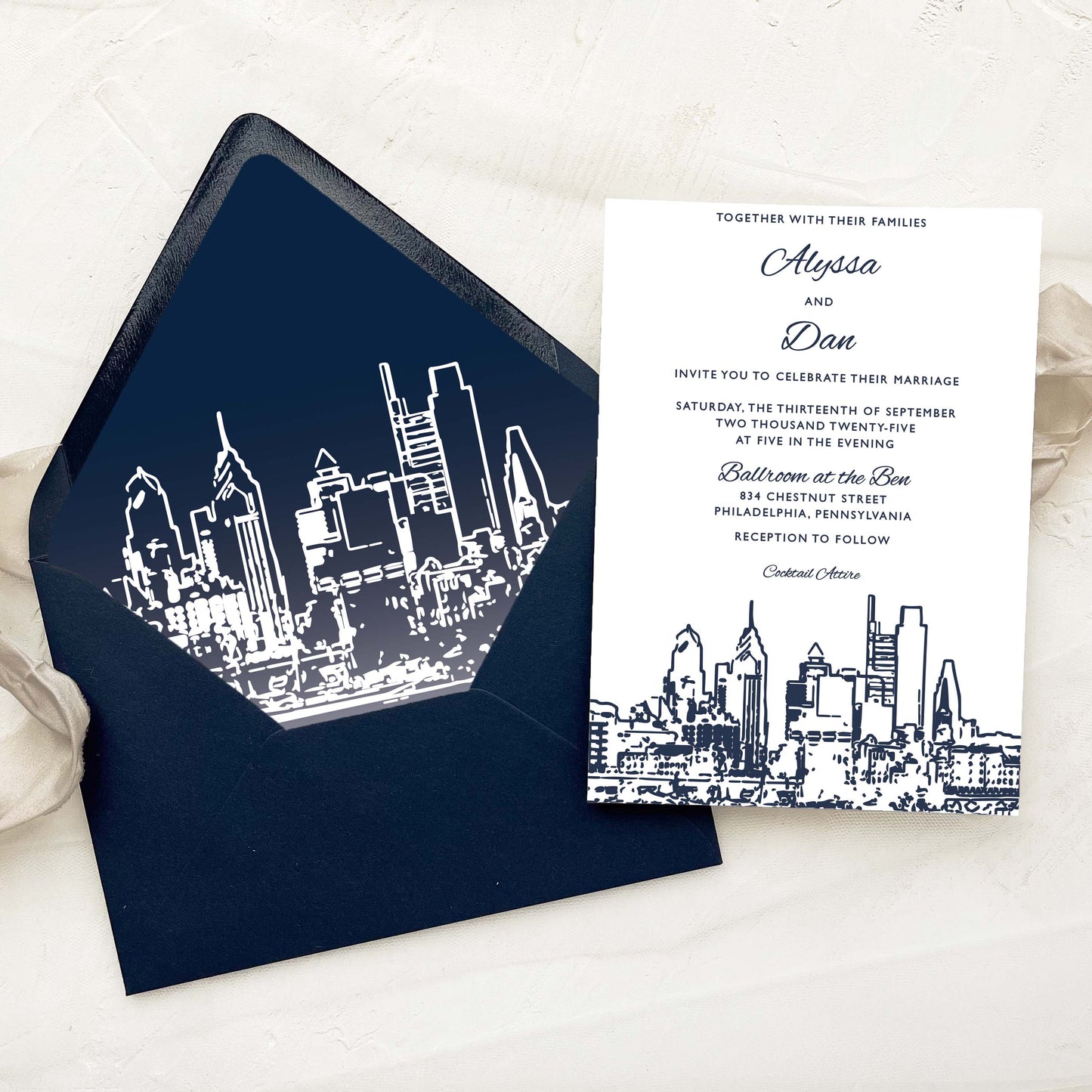 Philadelphia Wedding Invitation