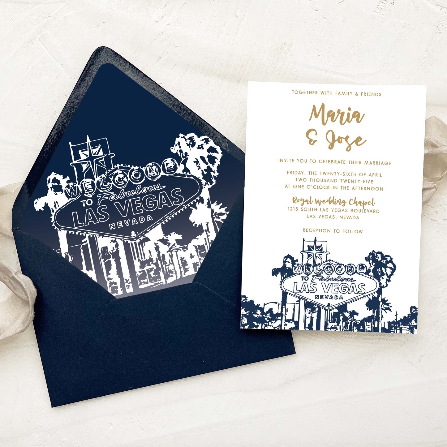 Las Vegas Wedding Invitation