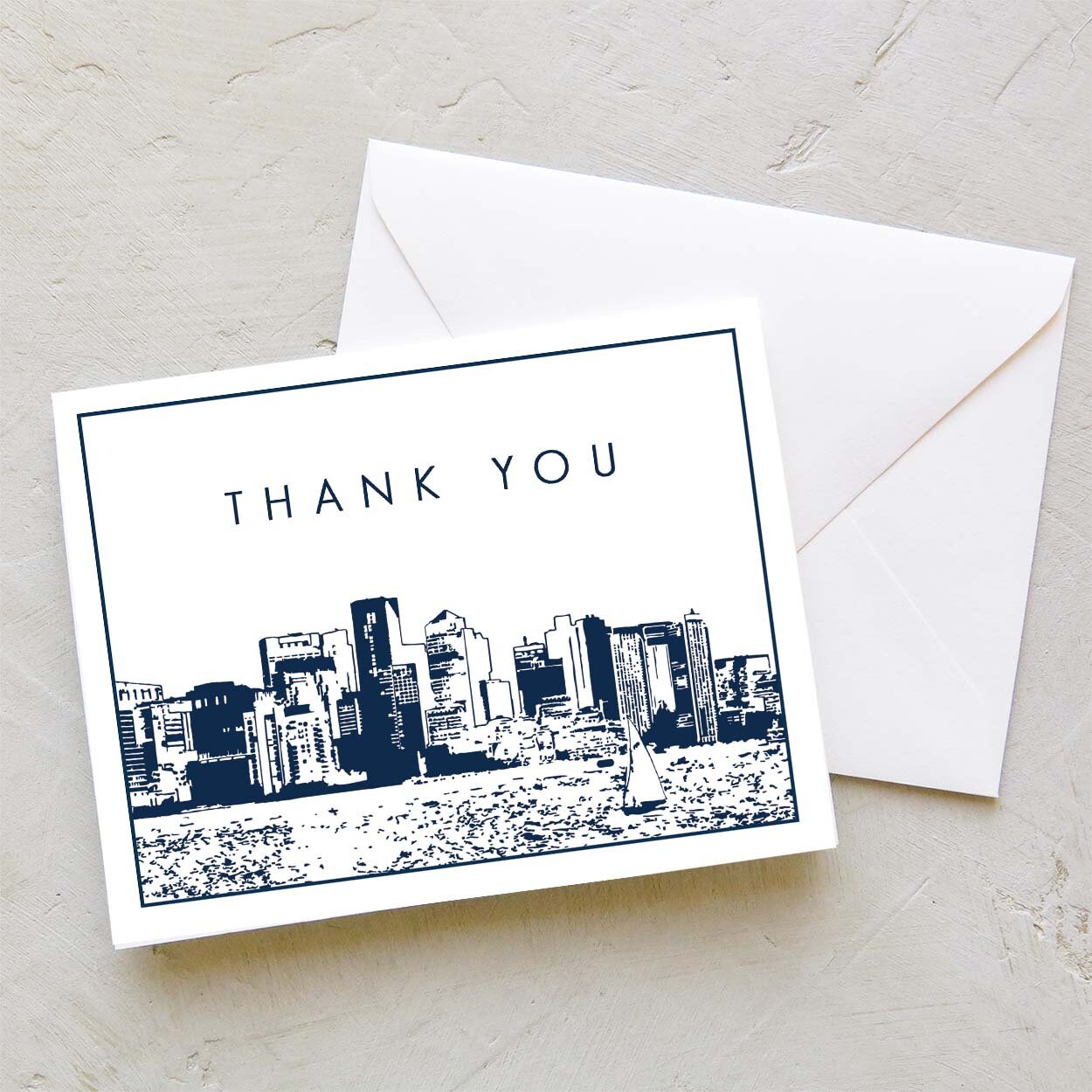 Boston Skyline Thank You Card Set (10 Cards)