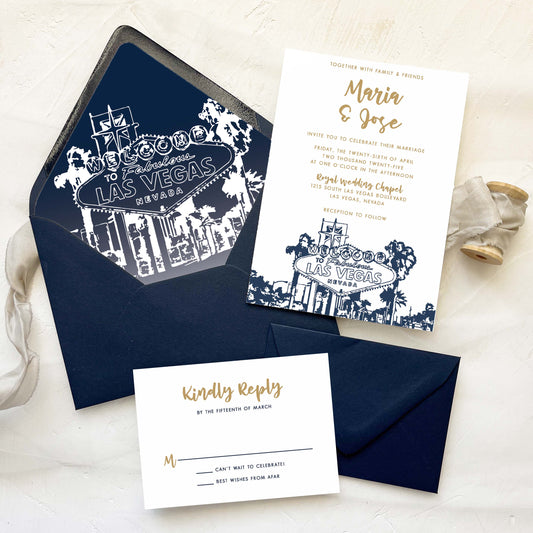 Las Vegas Wedding Invitation