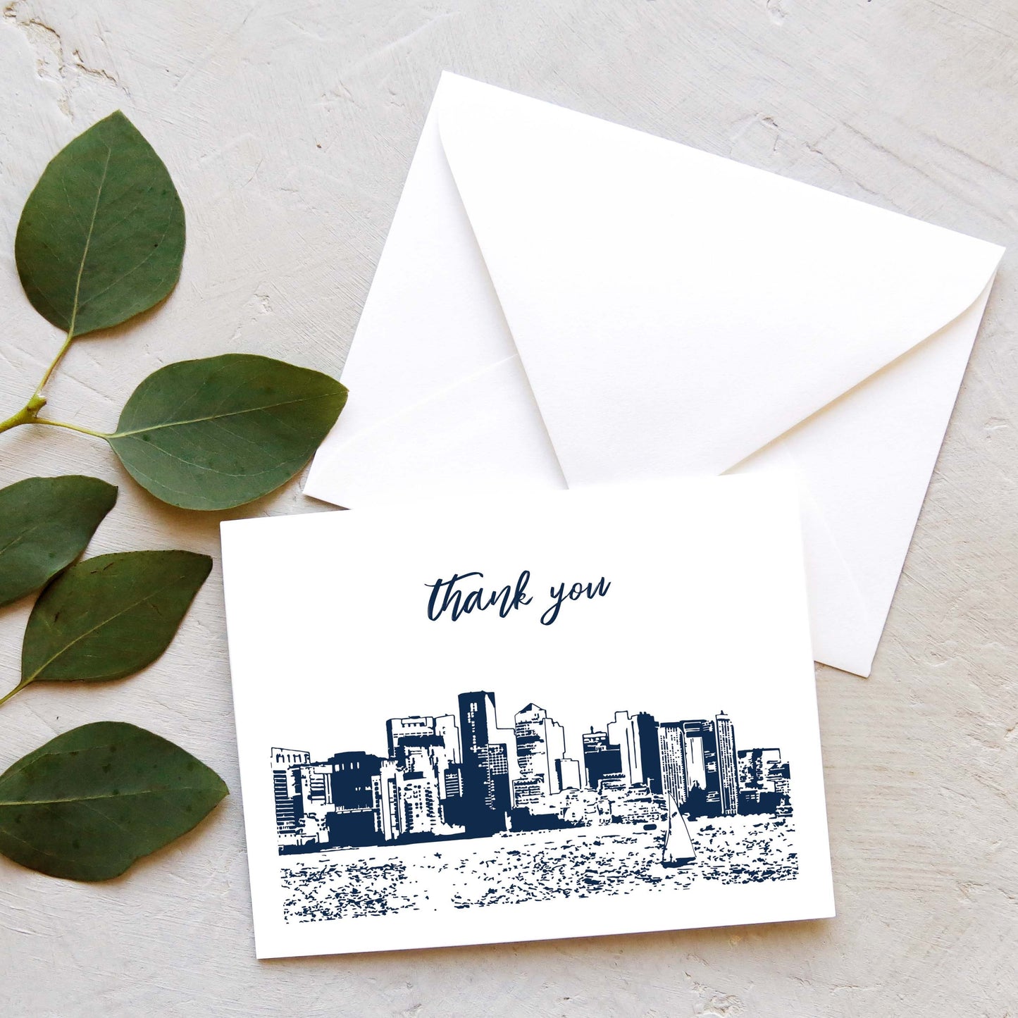 Boston Skyline Thank You Card Set (10 Cards)