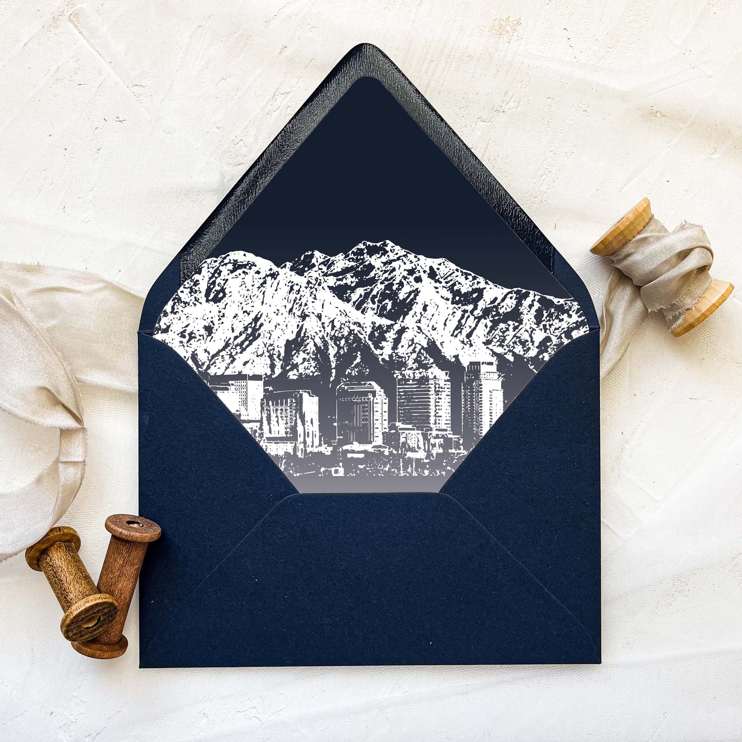 Salt Lake City Wedding Invitation