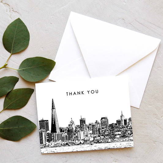 San Francisco Skyline Thank You Card Set (10 Cards)