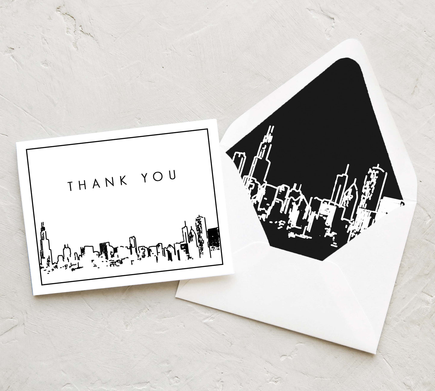Chicago Skyline Thank You Card Set (10 Cards)