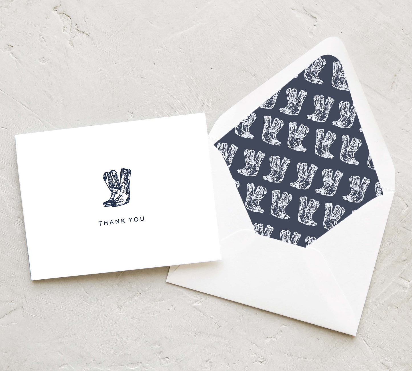 Cowboy Boots Thank You Card | Set of 10