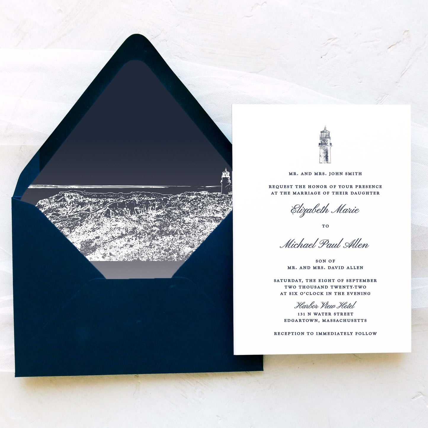 Martha's Vineyard Wedding Invitation