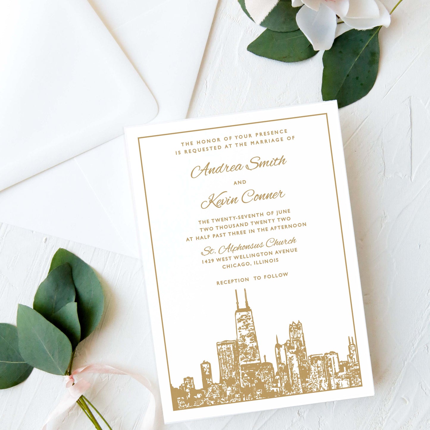 Chicago Hancock Building Wedding Invitation