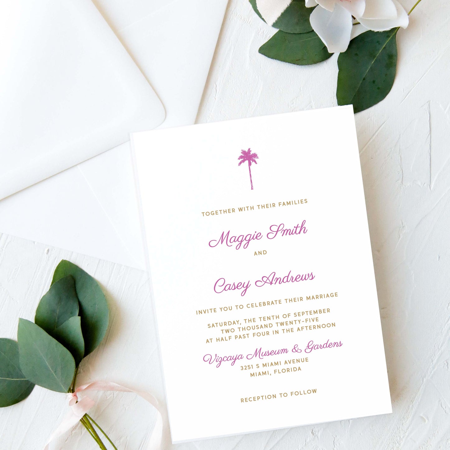 Miami Wedding Invitation