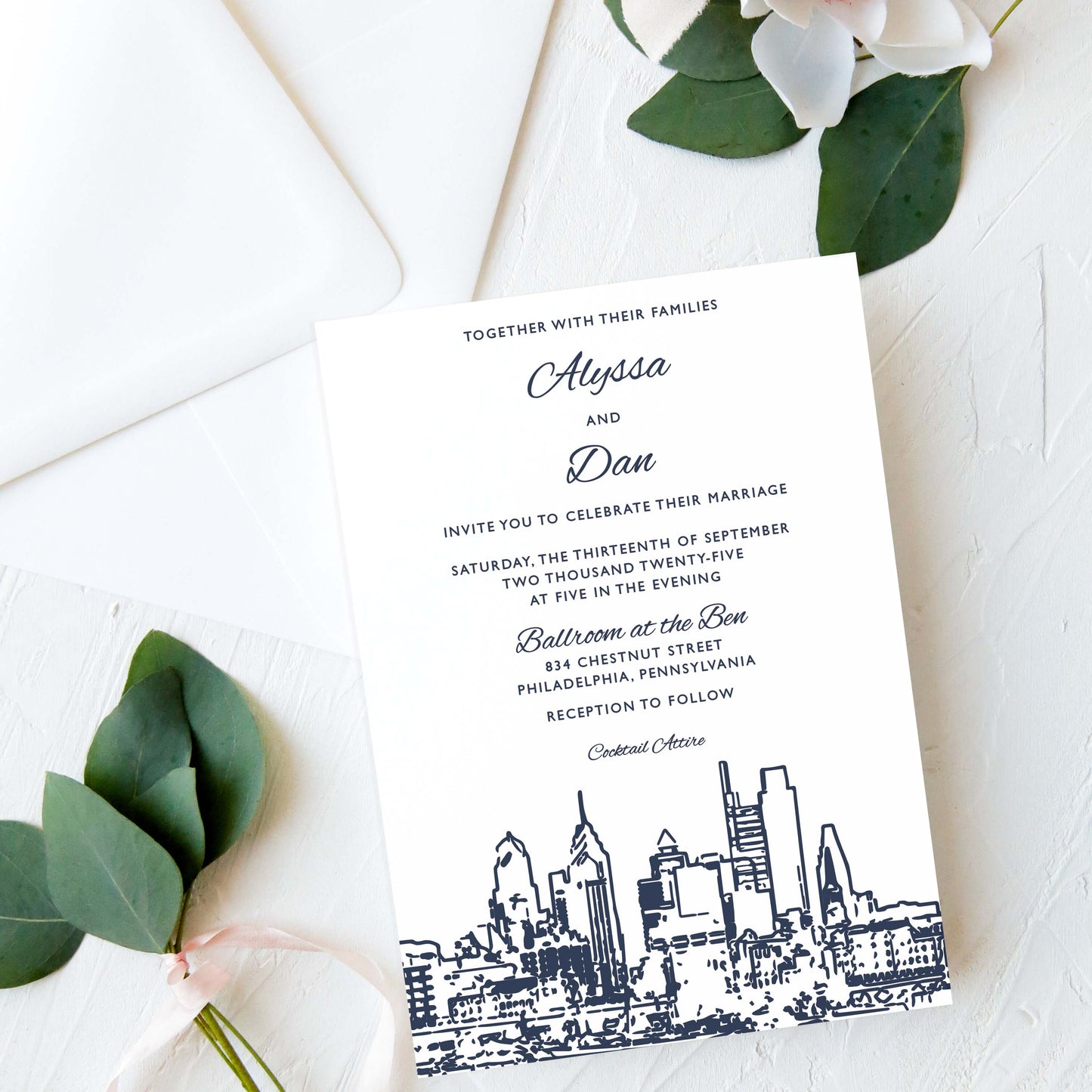 Philadelphia Wedding Invitation