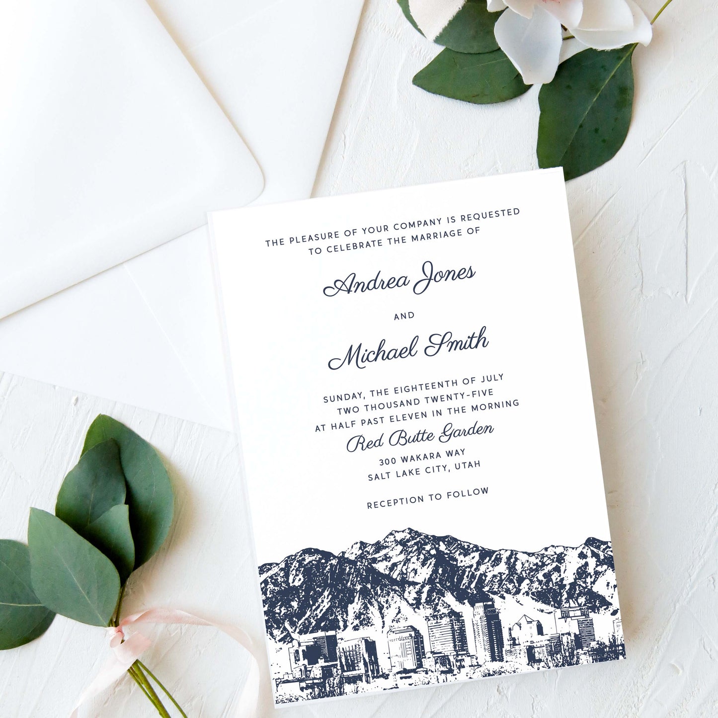 Salt Lake City Wedding Invitation