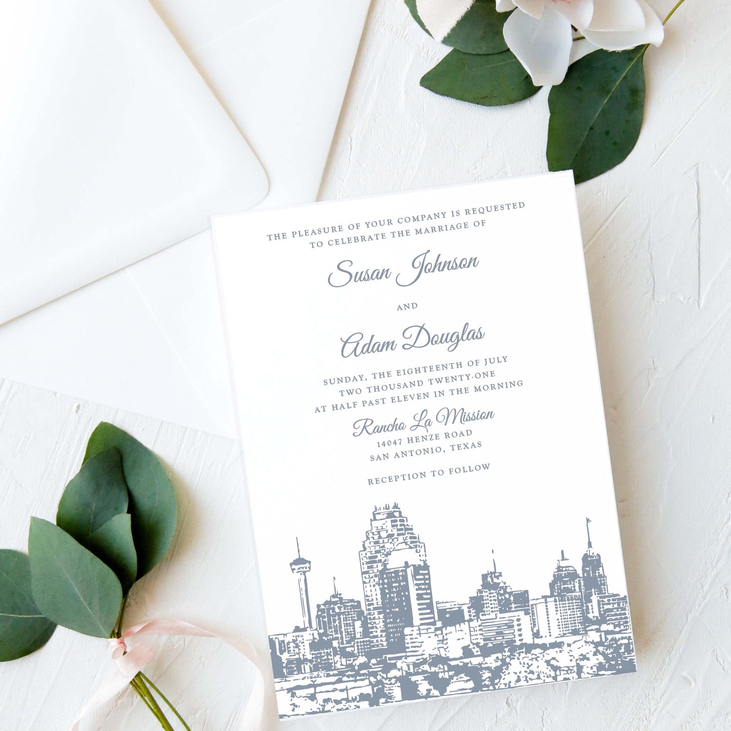 San Antonio Wedding Invitation