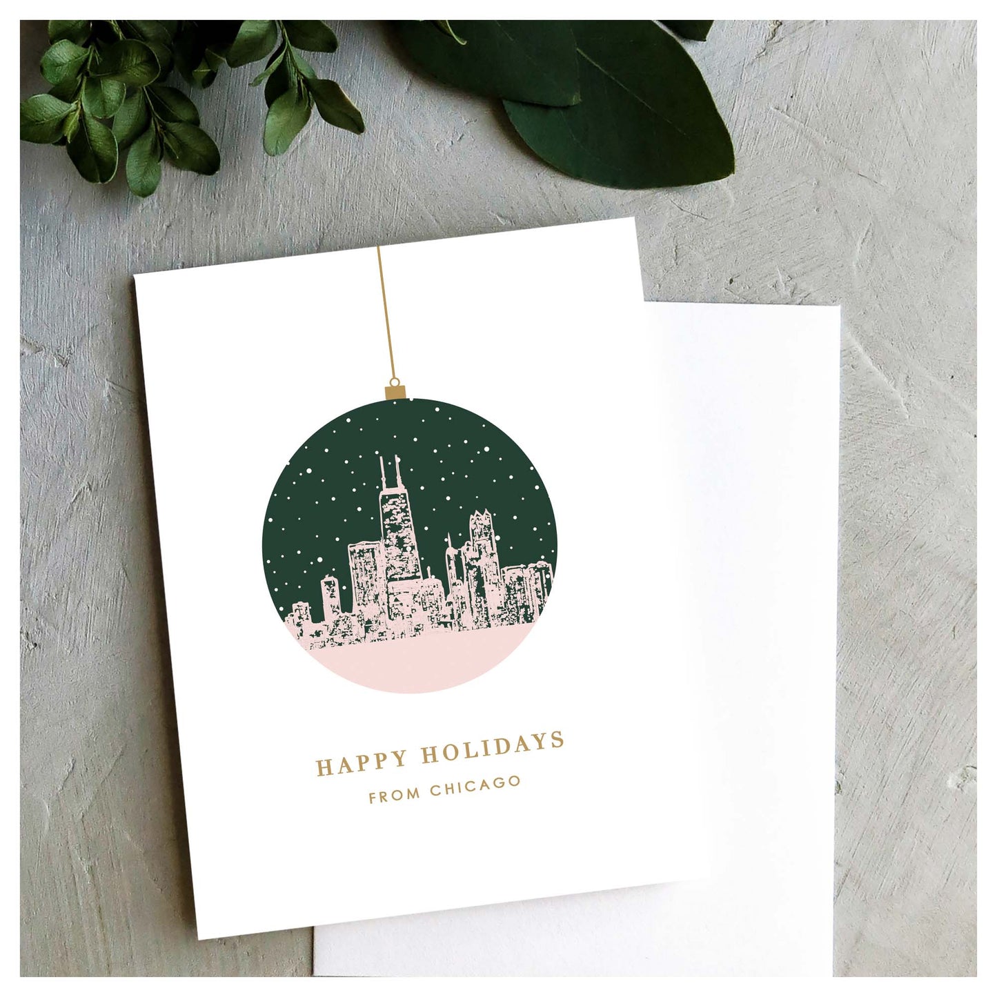 Chicago Skyline Ornament Holiday Card | Set of 10