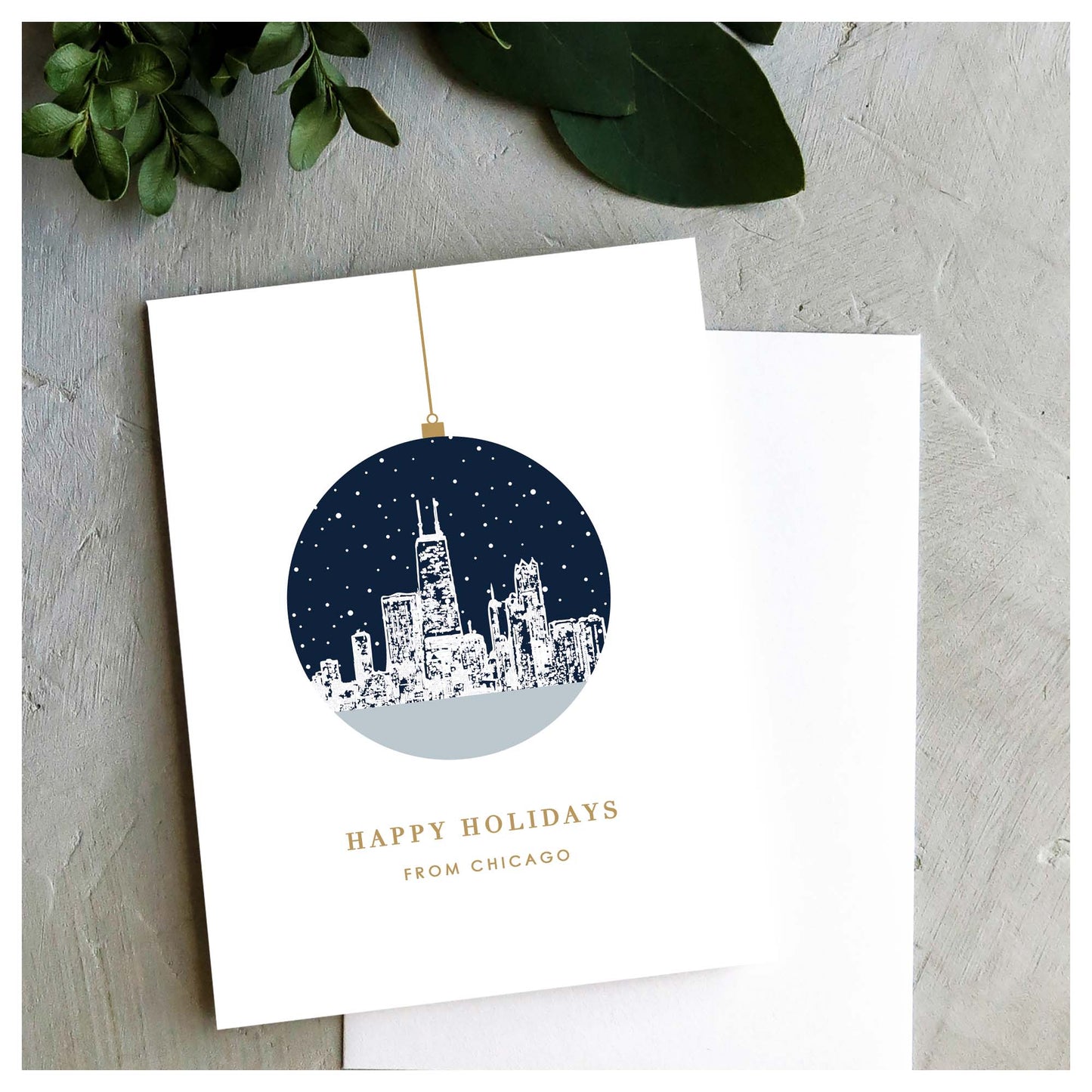 Chicago Skyline Ornament Holiday Card | Set of 10