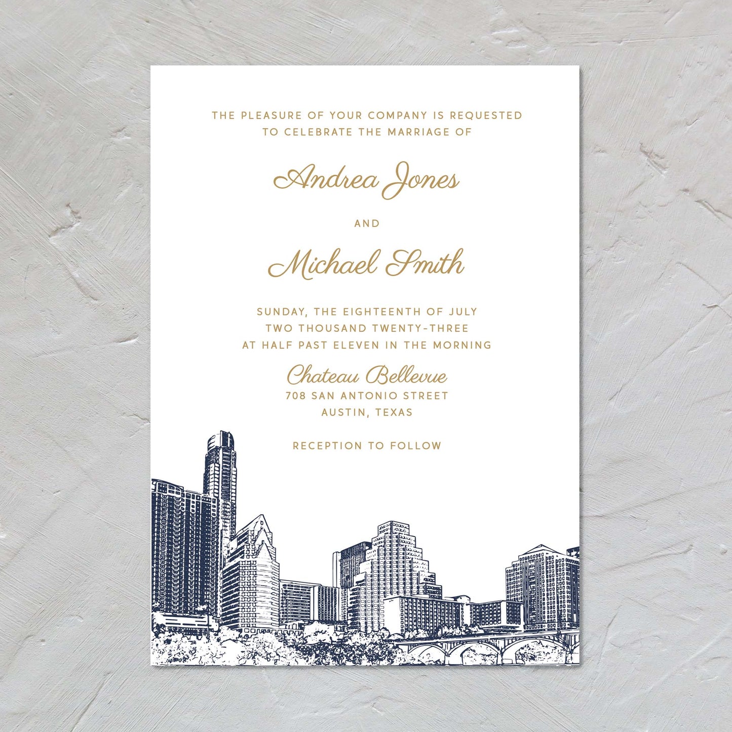 Austin Wedding Invitation
