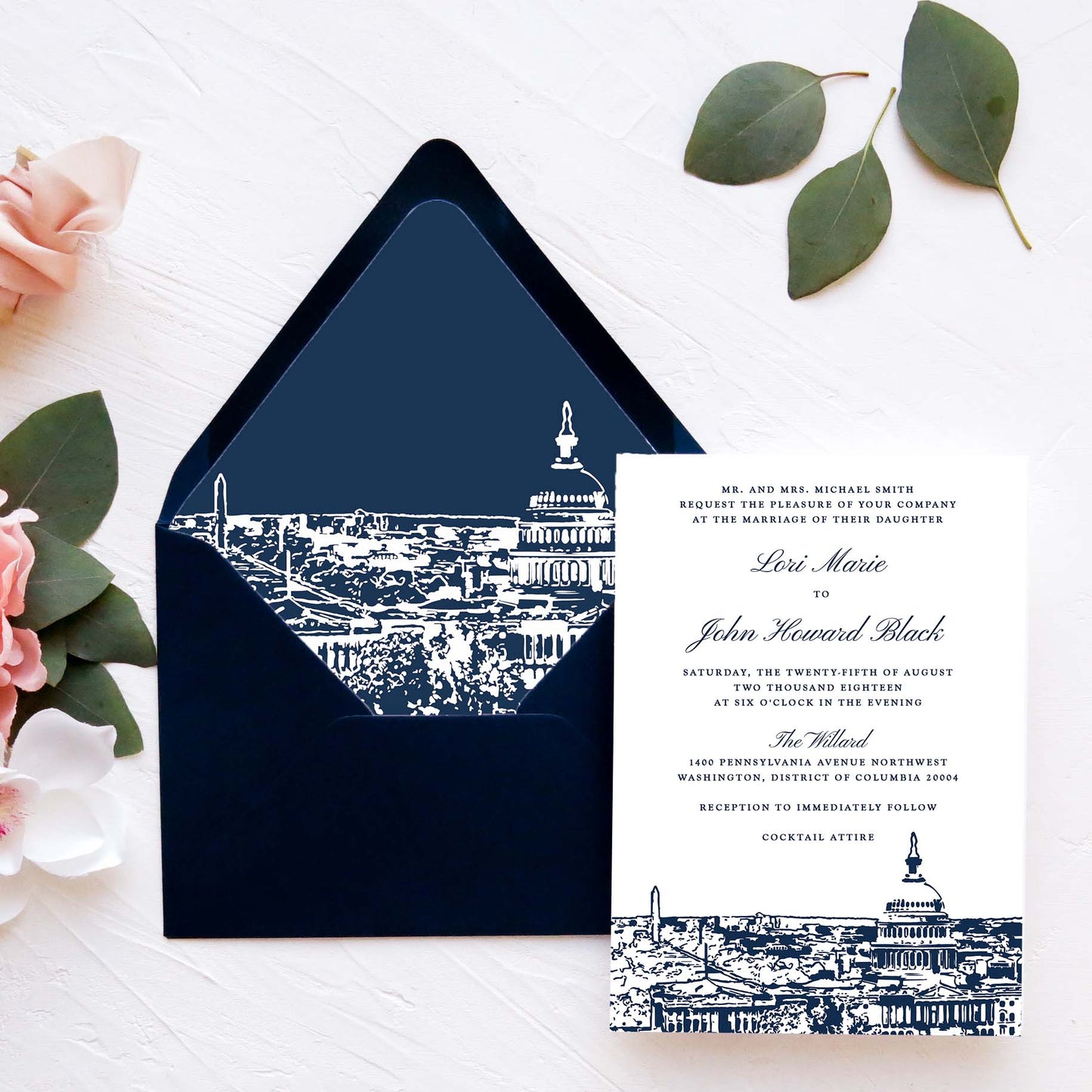 Washington DC Wedding Invitation