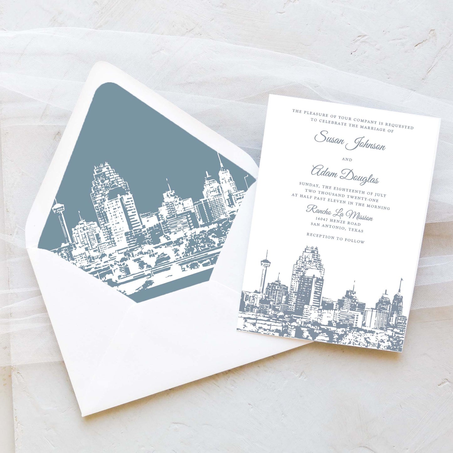 San Antonio Wedding Invitation
