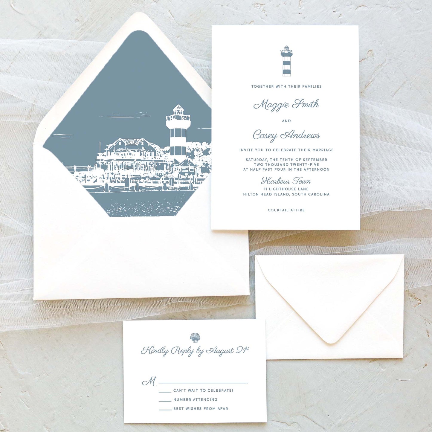 Hilton Head Wedding Invitation