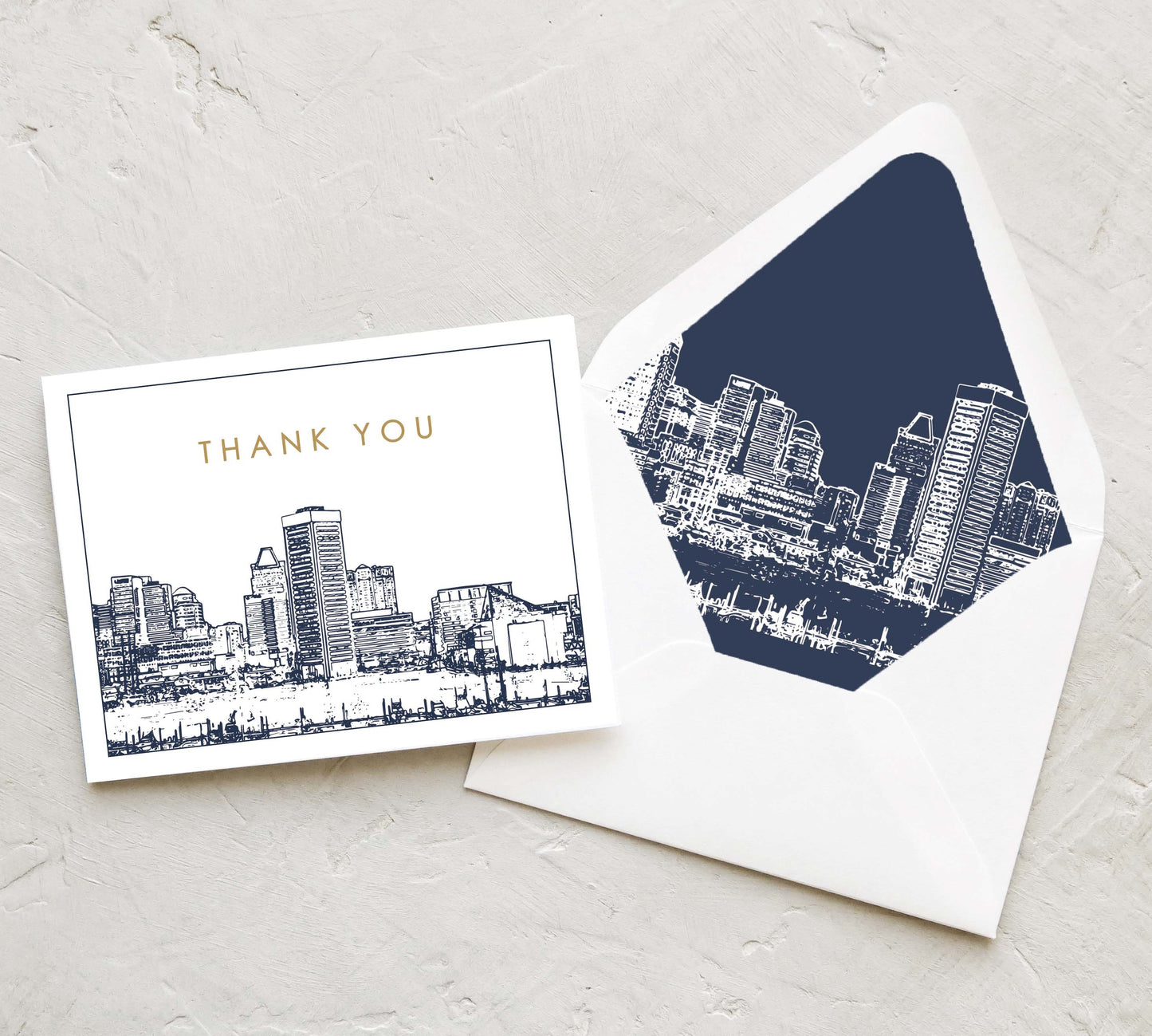 Baltimore Skyline Thank You Card Set (10 Cards)