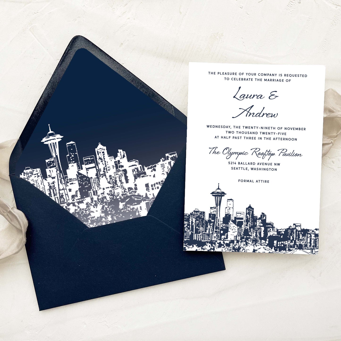 Seattle Wedding Invitation