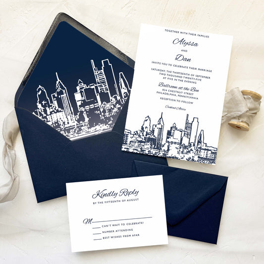 Philadelphia Wedding Invitation