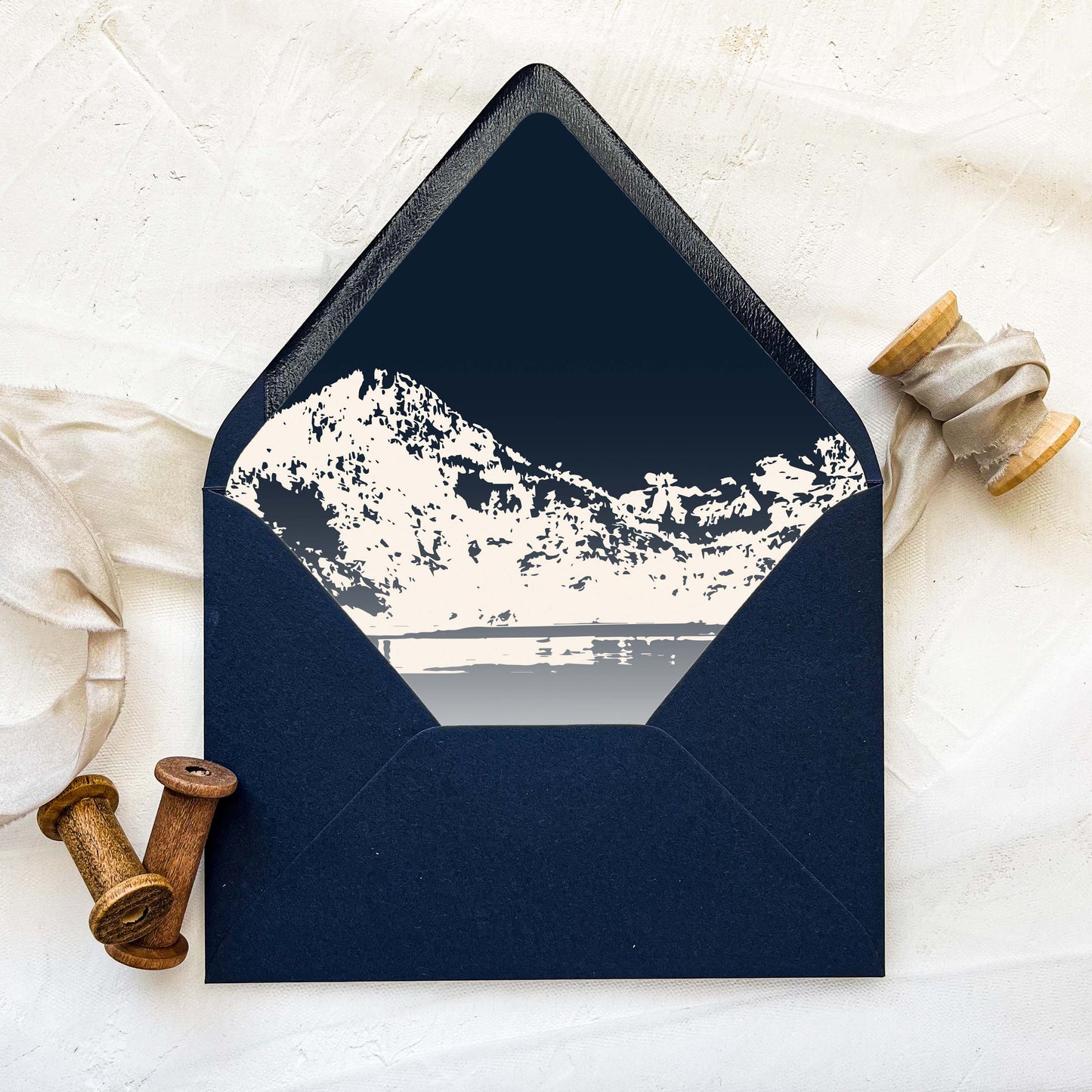 Lake Tahoe Mountain Wedding Invitation