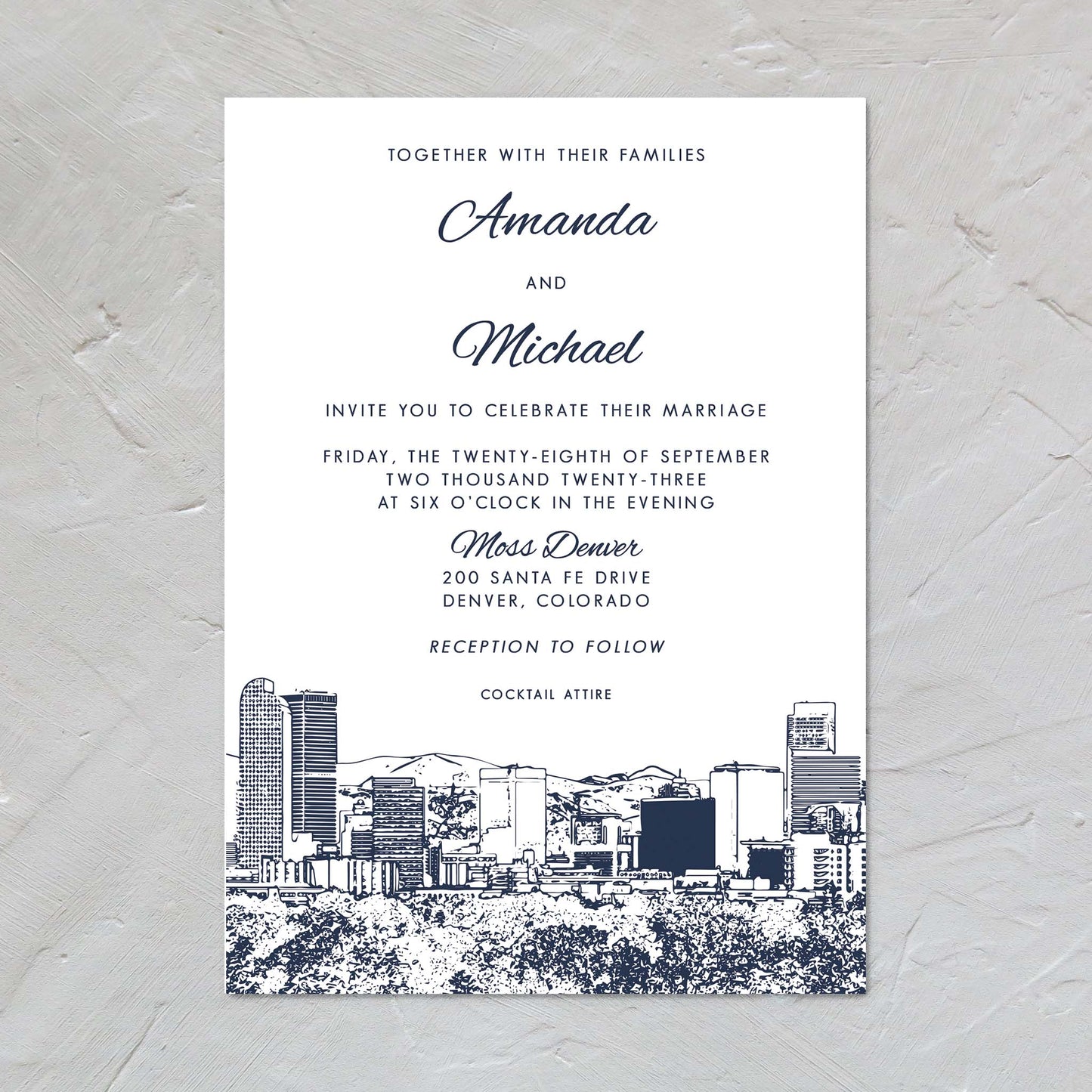 Denver Wedding Invitation