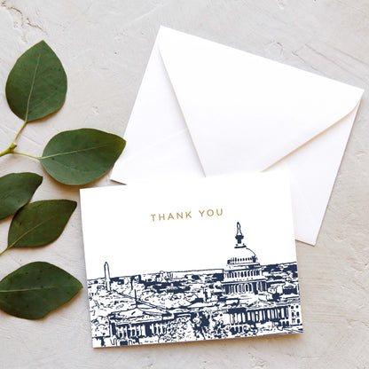 Washington DC Skyline Thank You Cards | Set of 10