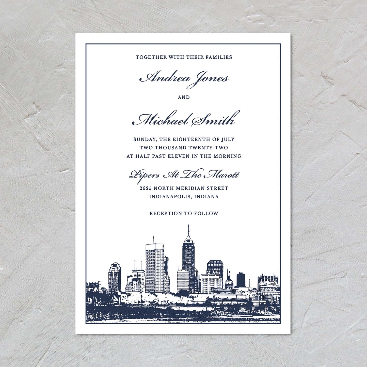 Indianapolis Wedding Invitation