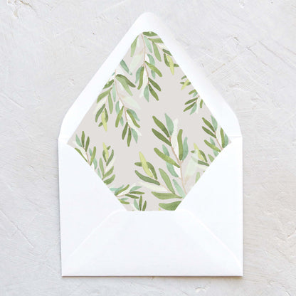 Watercolor Olive Branches Thank You Notes (Set of 10)