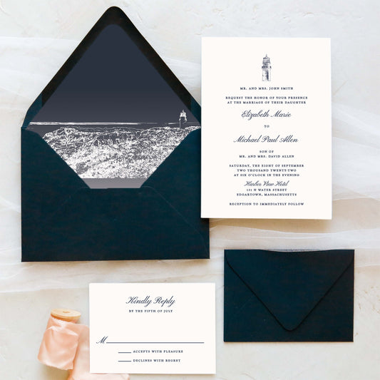 Martha's Vineyard Wedding Invitation