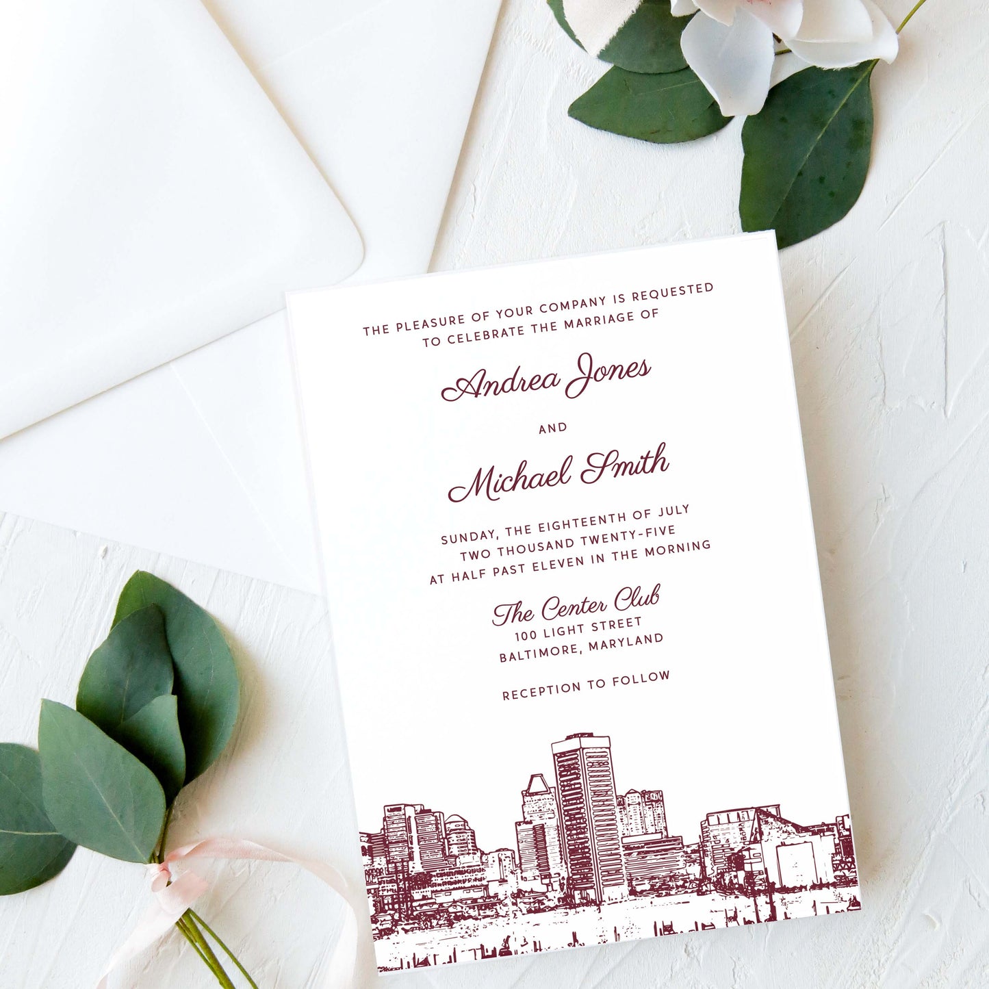 Baltimore Wedding Invitation
