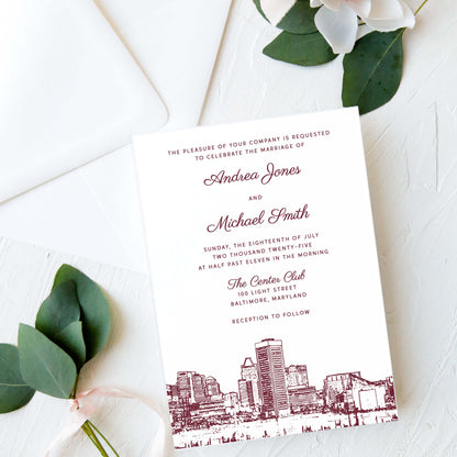 Baltimore Wedding Invitation