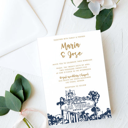 Las Vegas Wedding Invitation