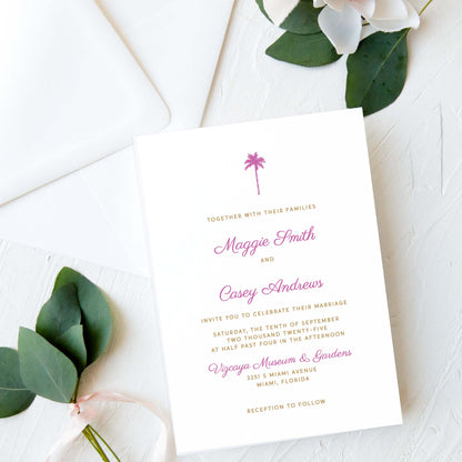 Miami Wedding Invitation