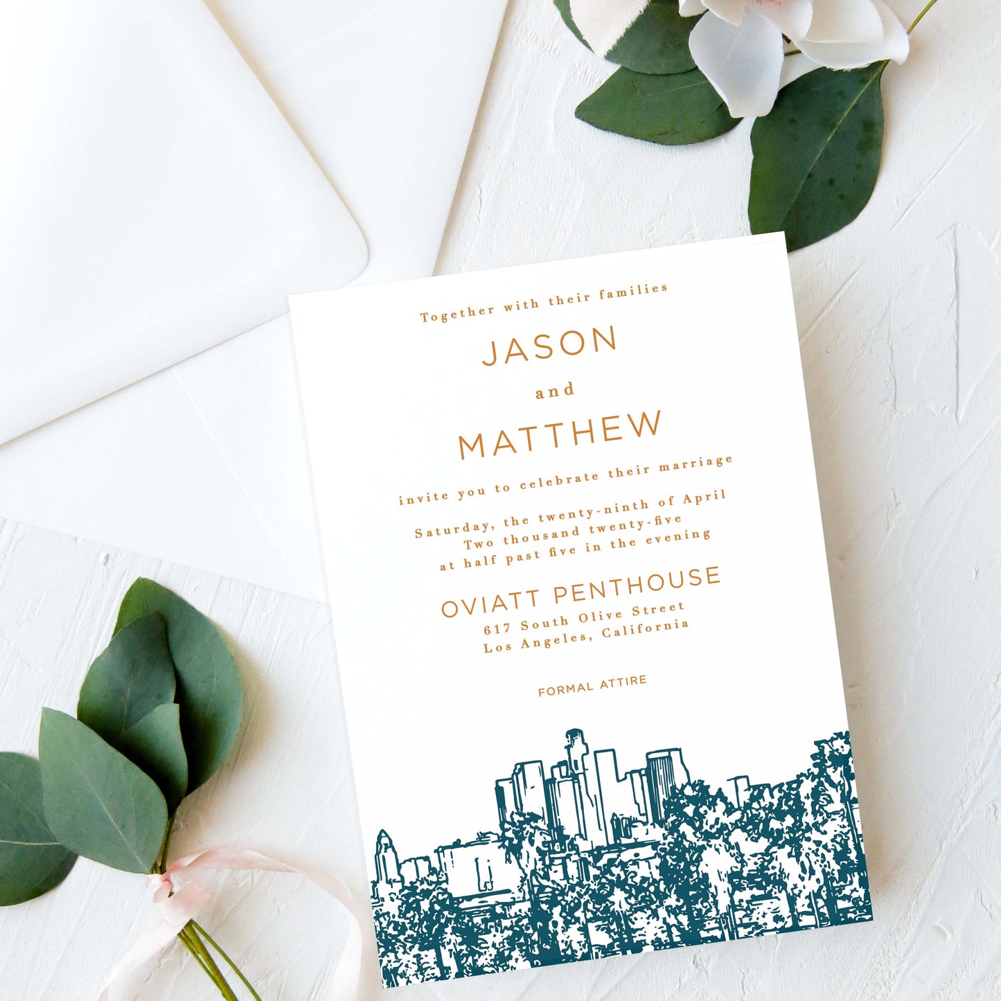 Los Angeles Wedding Invitation