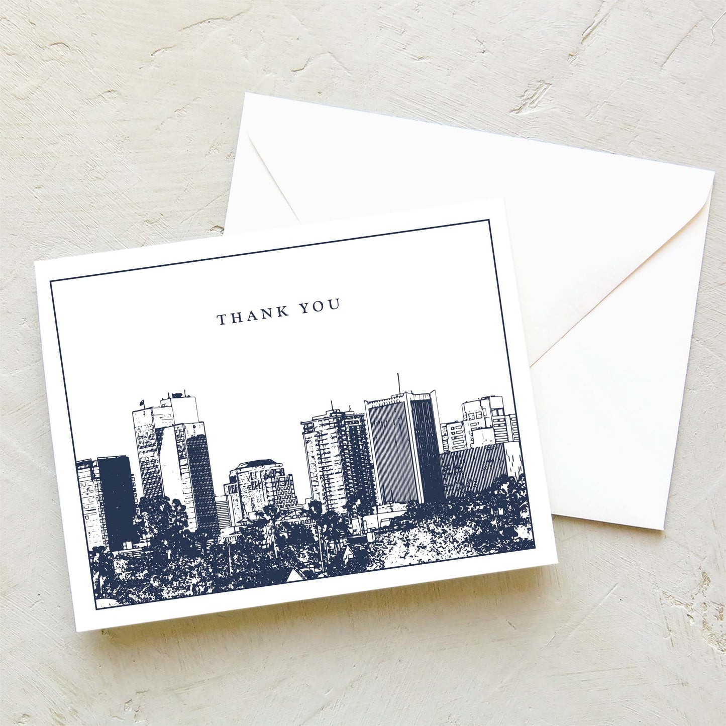 Phoenix Skyline Thank You Card | Set of 10