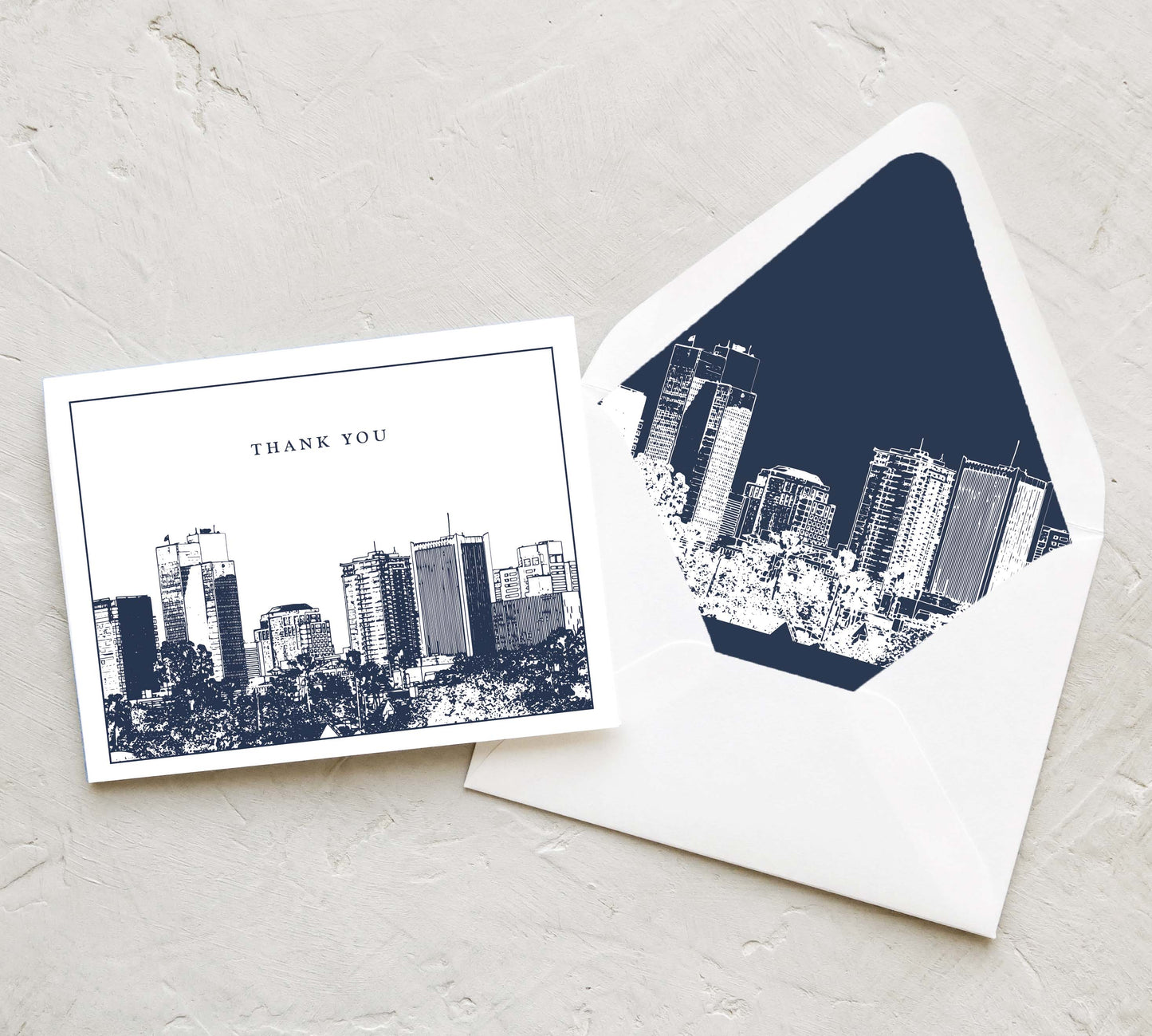 Phoenix Skyline Thank You Card | Set of 10