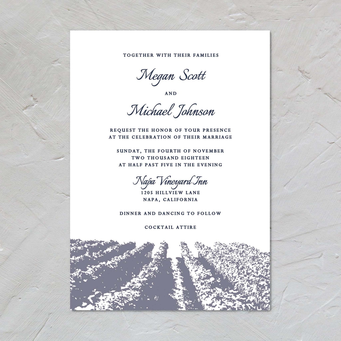 Vineyard Wedding Invitation