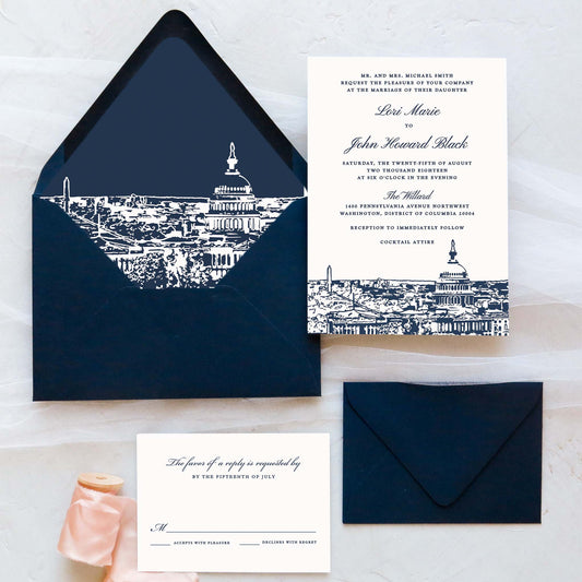 Washington DC Wedding Invitation