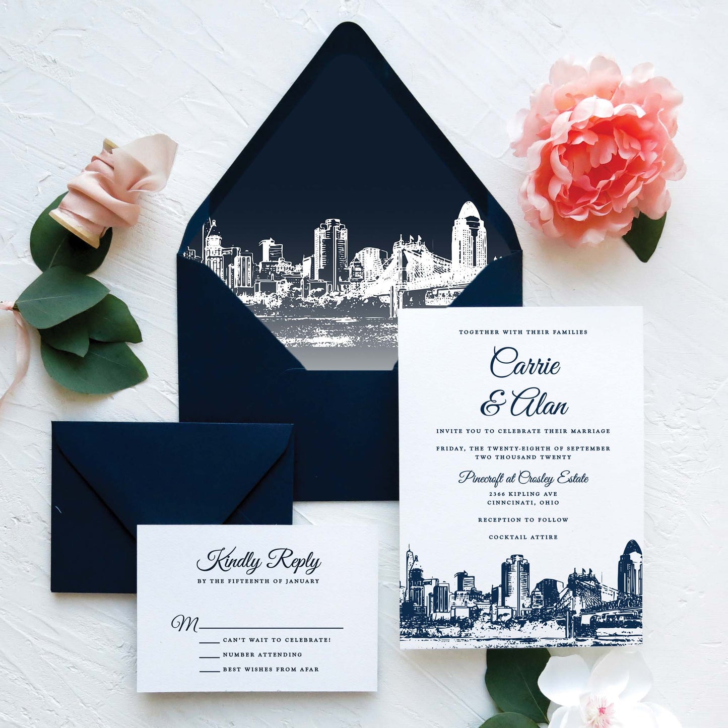 Cincinnati Wedding Invitation