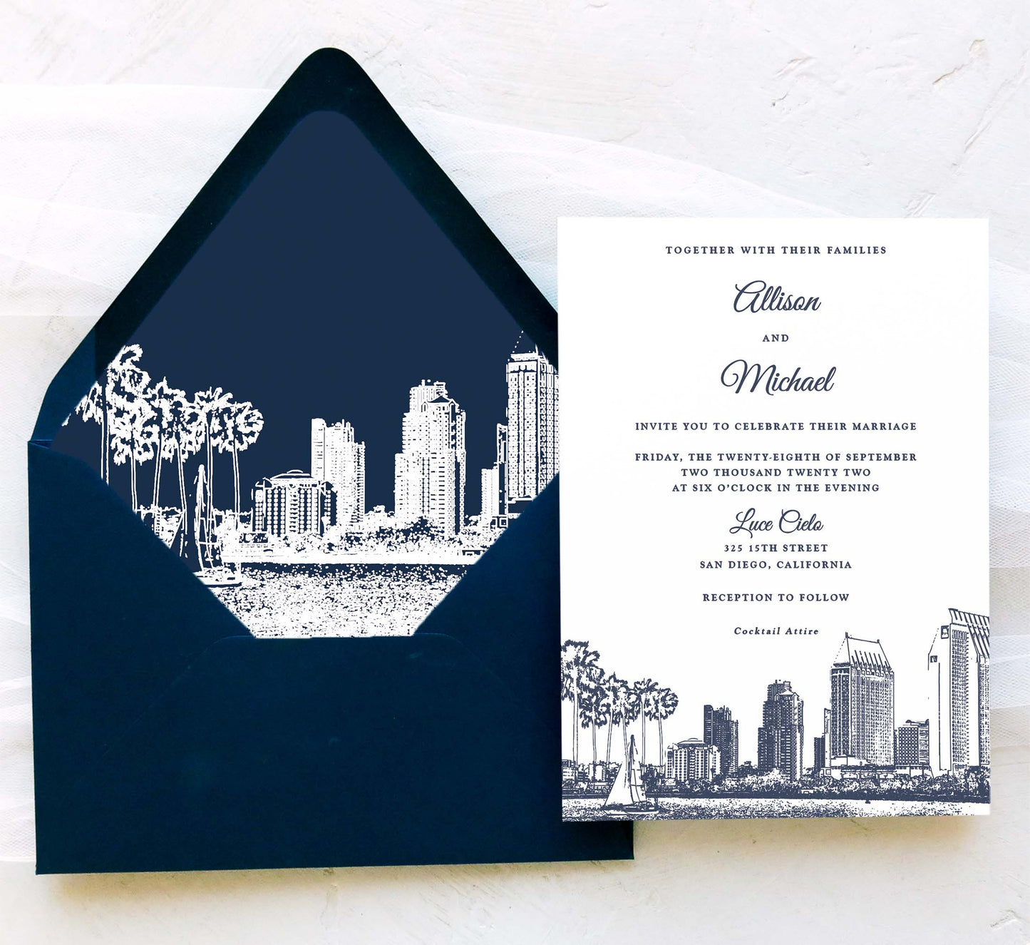 San Diego Wedding Invitation