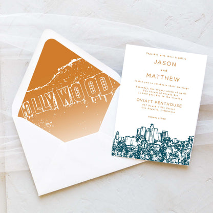 Los Angeles Wedding Invitation