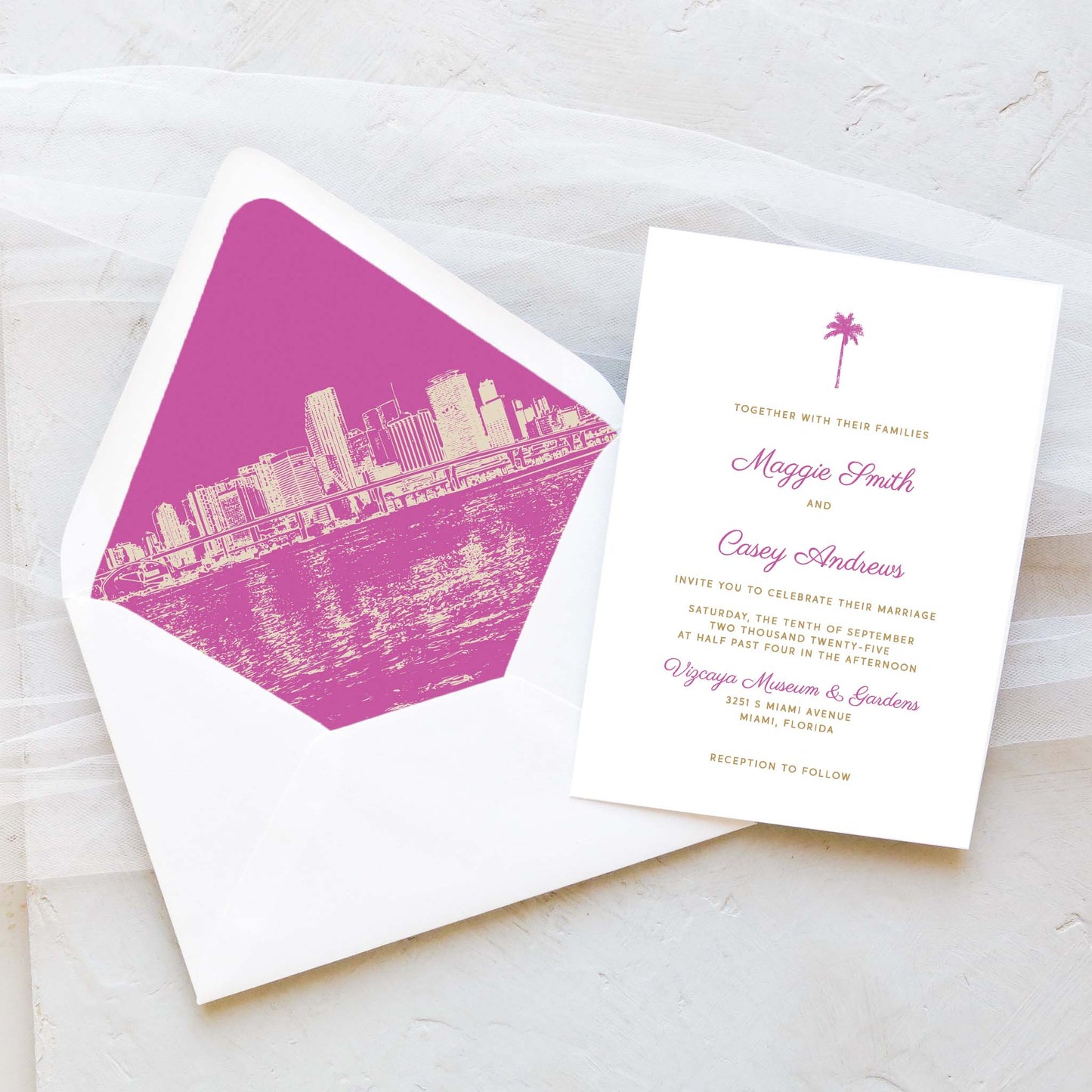 Miami Wedding Invitation