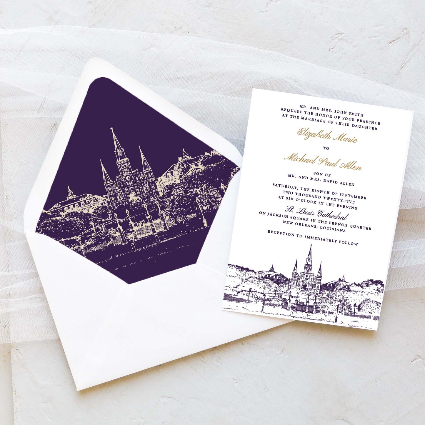 New Orleans Wedding Invitation