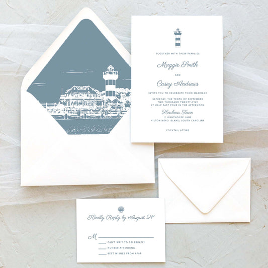 Hilton Head Wedding Invitation