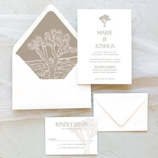 Joshua Tree Wedding Invitation