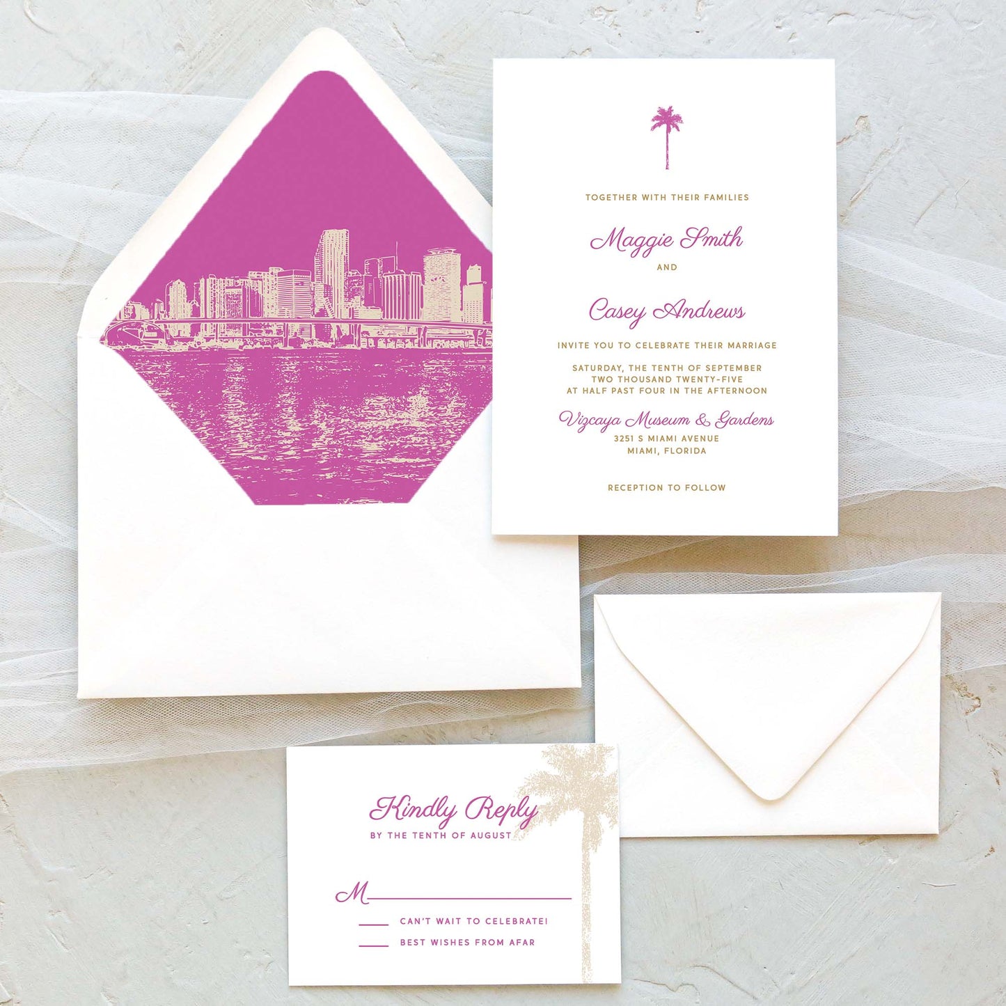 Miami Wedding Invitation