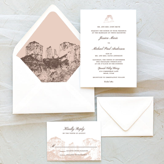 Moab Delicate Arch Wedding Invitation